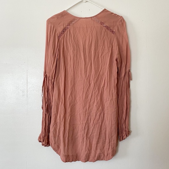 Free People Dusty Rose Peasant Top - Picture 2 of 11